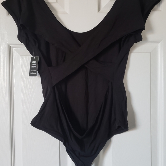 New! Cross-Back Thong Bodysuit - Picture 8 of 12